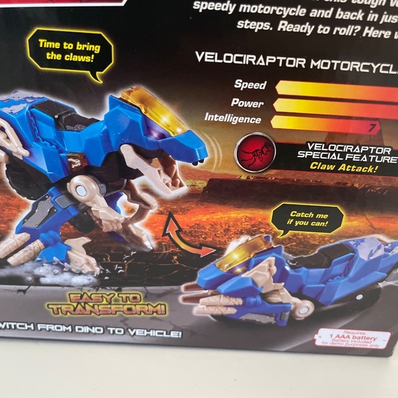 Vtech Switch & Go Velociraptor Motorcycle Transformer Dino Dinosaur Toy NEW - Picture 2 of 2